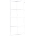  Drzwi przesuwne, szkło ESG i aluminium, 102,5x205 cm, biały Lumarko!