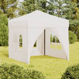  Składany namiot imprezowy ze ściankami, biały, 2x2 m Lumarko!