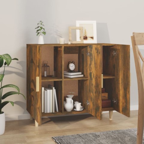  Szafka, przydymiony dąb, 90x34x80 cm, materiał drewnopochodny Lumarko!