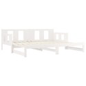  Łóżko rozsuwane, białe, lite drewno sosnowe, 2x(90x200) cm Lumarko!
