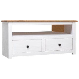  Narożna szafka pod TV, biała, 93x49x49 cm, sosna, seria Panama Lumarko!