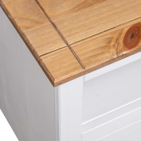  Narożna szafka pod TV, biała, 93x49x49 cm, sosna, seria Panama Lumarko!