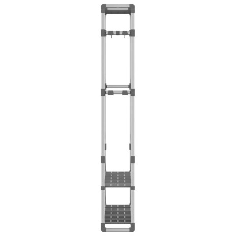  Wieszak na ubrania z 3 półkami, srebrny 59x29x192 cm, aluminium Lumarko!