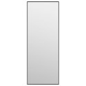  Lustro na drzwi, czarne, 30x80 cm, szkło i aluminium Lumarko!