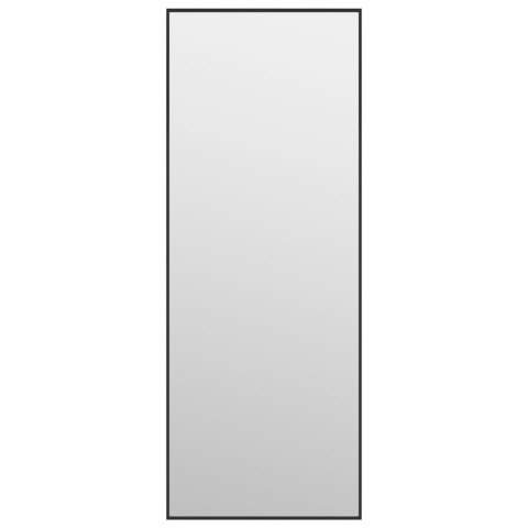  Lustro na drzwi, czarne, 30x80 cm, szkło i aluminium Lumarko!
