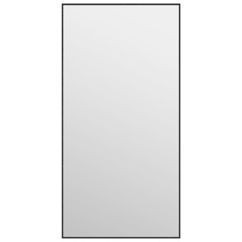  Lustro na drzwi, czarne, 40x80 cm, szkło i aluminium Lumarko!