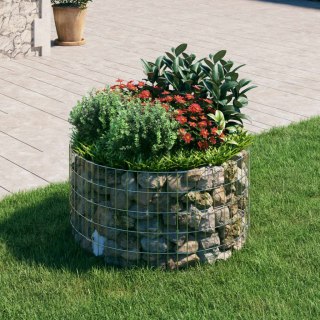 Okrągła donica gabionowa, podniesiona, stal, Ø100x50 cm Lumarko!