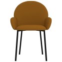  Krzesła stołowe, 2 szt., brązowe, obite aksamitem Lumarko!