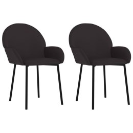  Krzesła stołowe, 2 szt., czarne, obite sztuczną skórą Lumarko!