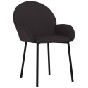  Krzesła stołowe, 2 szt., czarne, obite sztuczną skórą Lumarko!