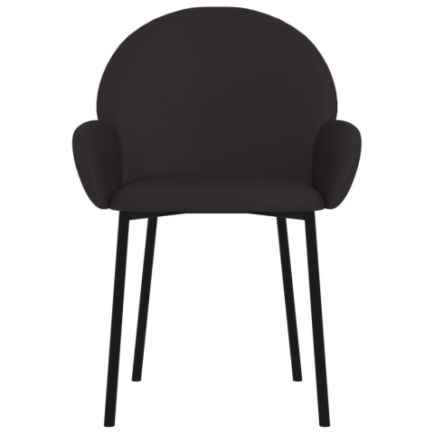  Krzesła stołowe, 2 szt., czarne, obite sztuczną skórą Lumarko!