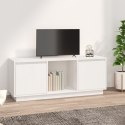  Szafka pod TV, biała, 110,5x35x44 cm, lite drewno sosnowe Lumarko!