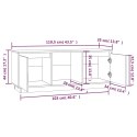  Szafka pod TV, biała, 110,5x35x44 cm, lite drewno sosnowe Lumarko!