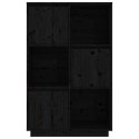  Wysoka szafka, czarna, 74x35x117 cm, lite drewno sosnowe Lumarko!