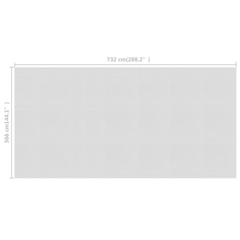  Pływająca folia solarna z PE, 732x366 cm, szara Lumarko!