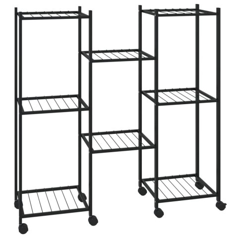  Kwietnik z kółkami, 83x25x83,5 cm, czarny, żelazny Lumarko!