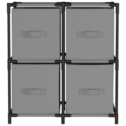  Szafka z 4 koszami z tkaniny, szara, 63x30x71 cm, stal Lumarko!
