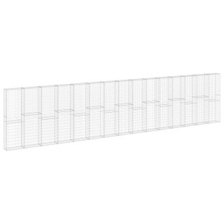  Murek gabionowy z pokrywami, galwanizowana stal, 900x30x200 cm Lumarko!