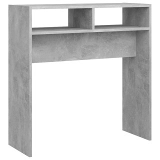 VidaXL Stolik konsolowy, szarość betonu, 78x30x80 cm