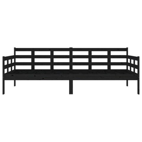  Łóżko dzienne, czarne, lite drewno sosnowe, 90x200 cm Lumarko!
