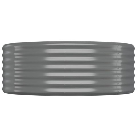  Donica ogrodowa, malowana proszkowo stal, 175x100x36 cm, szara Lumarko!