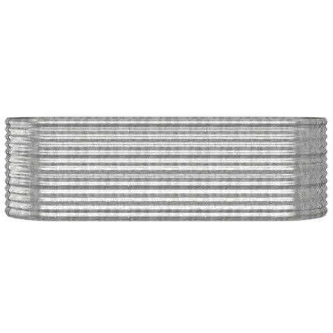  Donica ogrodowa, malowana proszkowo stal, 224x80x68 cm, srebrna Lumarko!