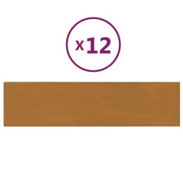  Panele ścienne, 12 szt., brązowe, 60x15 cm, aksamit, 1,08 m² Lumarko!