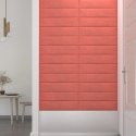  Panele ścienne, 12 szt., różowe, 60x15 cm, aksamit, 1,08 m² Lumarko!