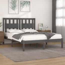  Rama łóżka, szara, lite drewno sosnowe, 120 x 200 cm Lumarko!