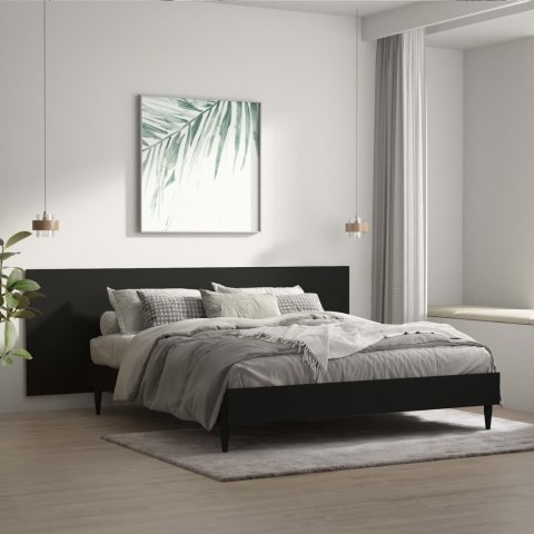 Zagłówek łóżka, ścienny, czarny, 240x1,5x80 cm Lumarko!