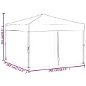  Składany namiot imprezowy ze ściankami, biały, 3x3 m Lumarko!