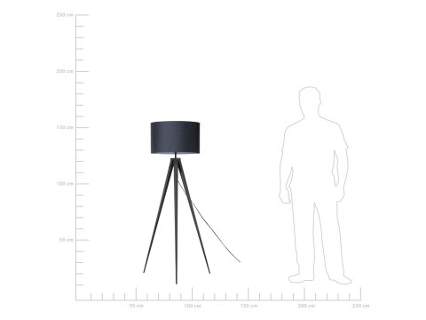  Lampa podłogowa metalowa czarna STILETTO