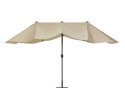  Duży parasol ogrodowy 270 x 460 cm beżowoszary SIBILLA Lumarko!