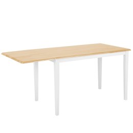  Stół Do Jadalni Rozkładany Drewniany 120/160 X 75 Cm Biały Louisiana Lumarko!