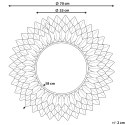  Metalowe Lustro Ścienne Słońce Ø 70 Cm Srebrne Larrau Lumarko!