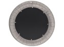  Metalowe okrągłe lustro ścienne ø 80 cm srebrne CHANNAY Lumarko!