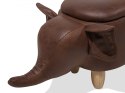 Pufa Zwierzak Ze Schowkiem Ekoskóra Ciemnobrązowa Elephant Lumarko!