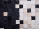  Dywan patchwork skórzany 140 x 200 cm czarno-beżowy ERFELEK Lumarko!