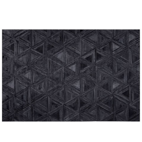  Dywan Skórzany 140 X 200 Cm Czarny Kasar