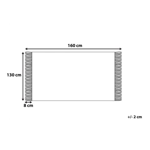  Koc Bawełniany 130 X 160 Cm Różowy Tangier