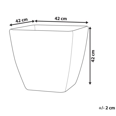  Doniczka 42 x 42 x 42 cm ciemnoszara ZELI