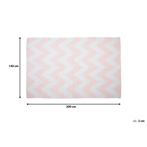  Dywan zewnętrzny 140 x 200 cm różowy KONARLI