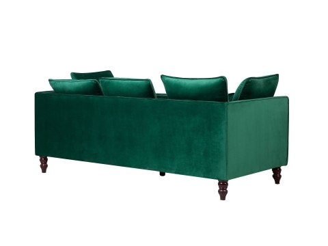  Sofa 3-osobowa Welurowa Zielona Fenstad