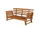  Sofa ogrodowa 165/210 cm drewniana jasna z regulowanymi podłokietnikami PORTICI Lumarko!