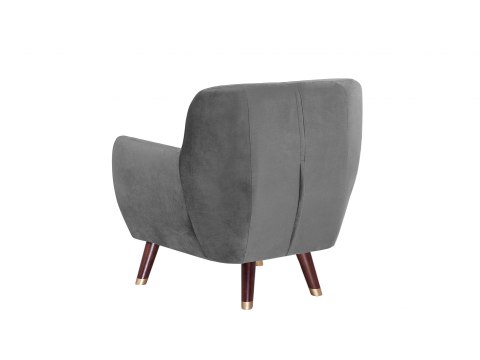  Fotel welurowy szary BODO