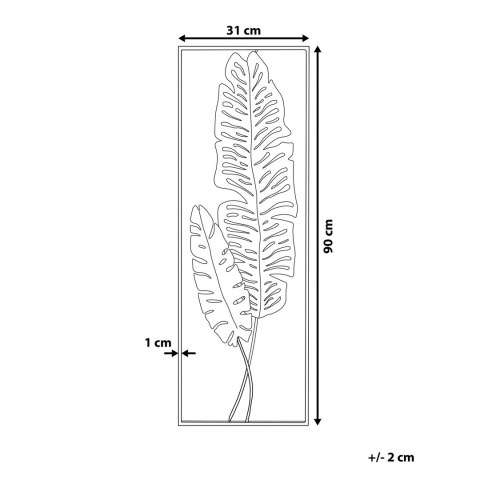  Dekoracja Ścienna Złota Palladium