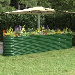  Donica ogrodowa, malowana proszkowo stal, 332x40x68 cm, zielona Lumarko!