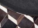  Dywan patchwork okrągły skórzany ⌀ 140 cm brązowy ALPKOY Lumarko!