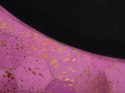  Dywan patchwork okrągły skórzany ⌀ 140 cm różowy ZEYTIN Lumarko!