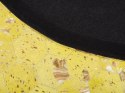  Dywan patchwork okrągły skórzany ⌀ 140 cm żółty ZEYTIN Lumarko!
